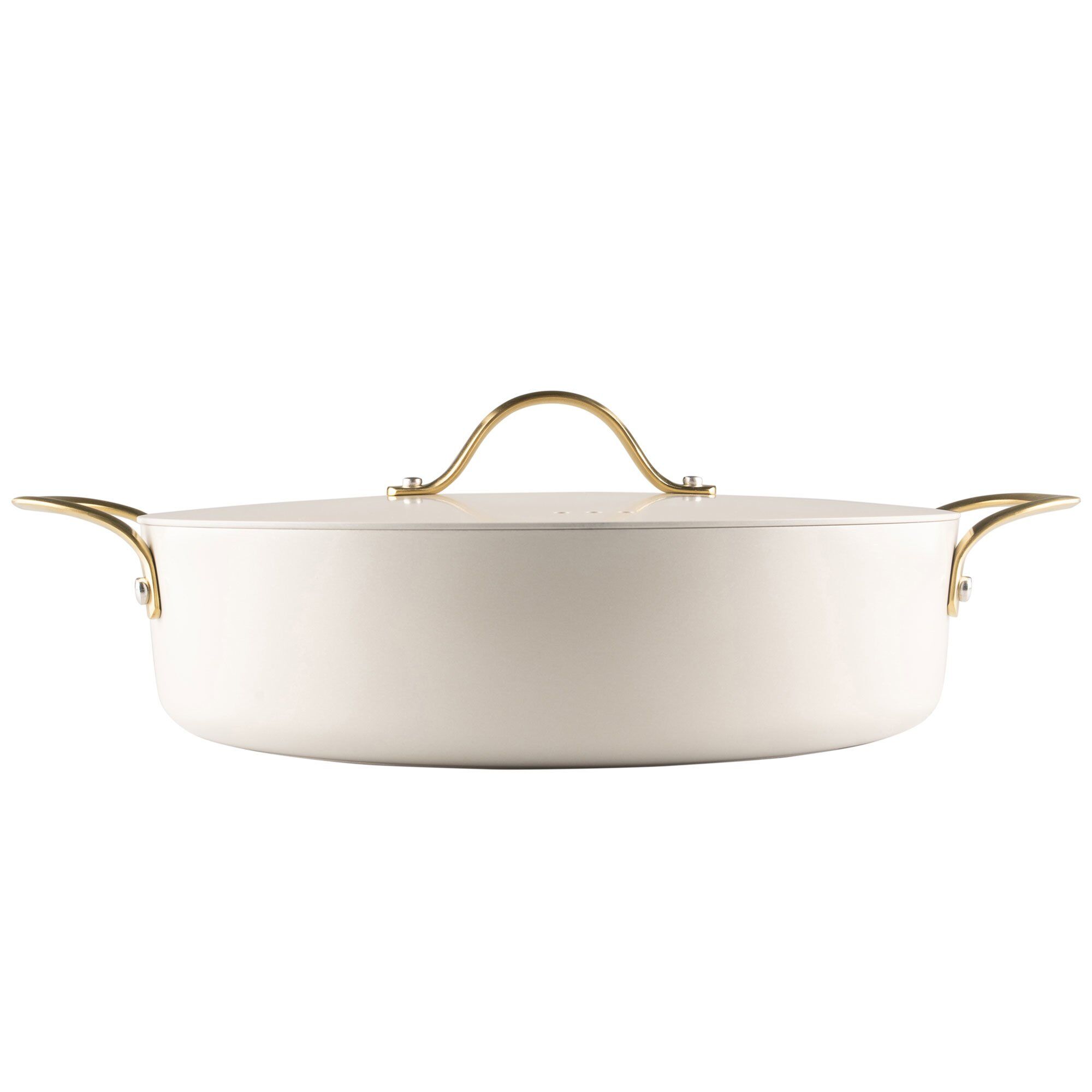 Heirol Heirol Royal Pearl gryte med lokk Ø28 cm Hvit-gull