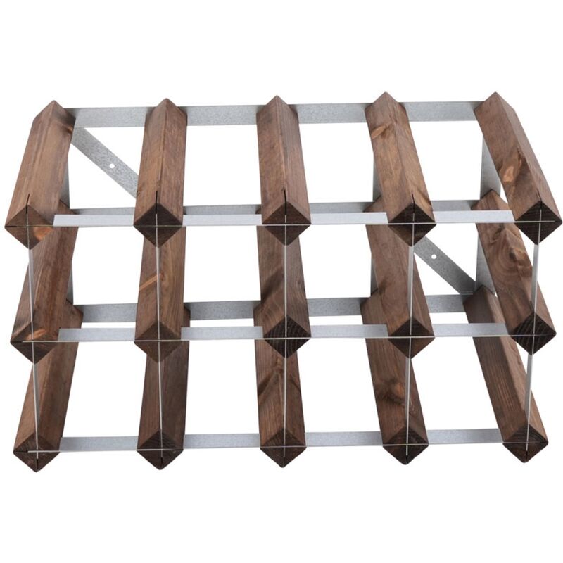 Vinreol Saml-Selv Mørk Eg 12 flasker