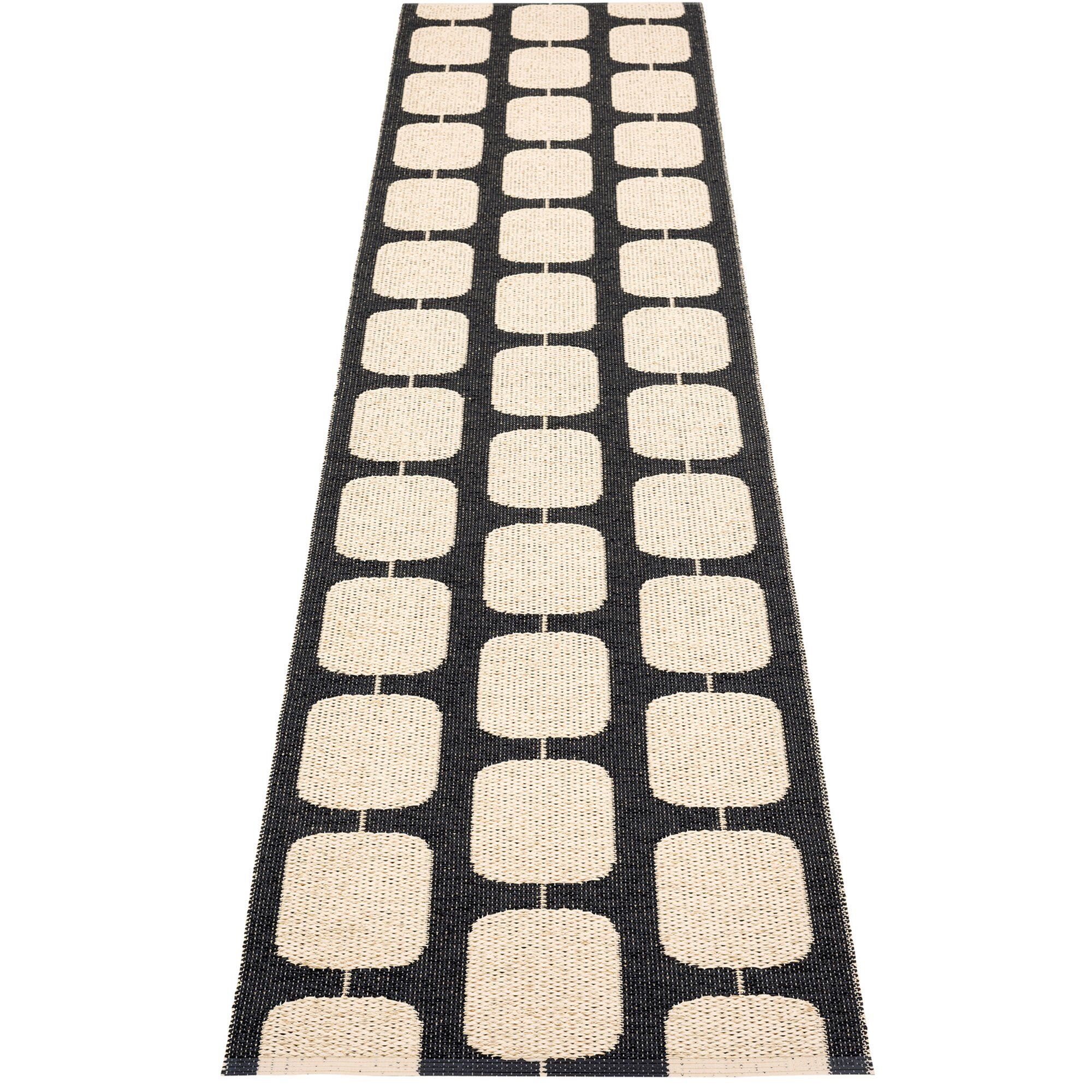 Pappelina Matta Sten, 70 x 300 cm, black/cream