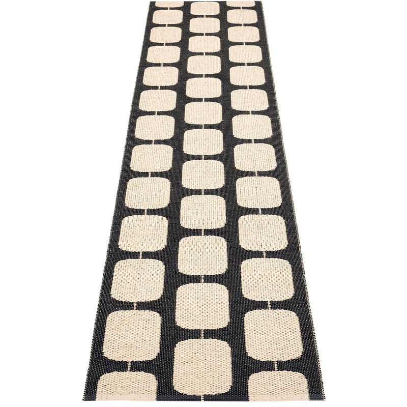 Matto Sten, 70 x 300 cm, black/cream