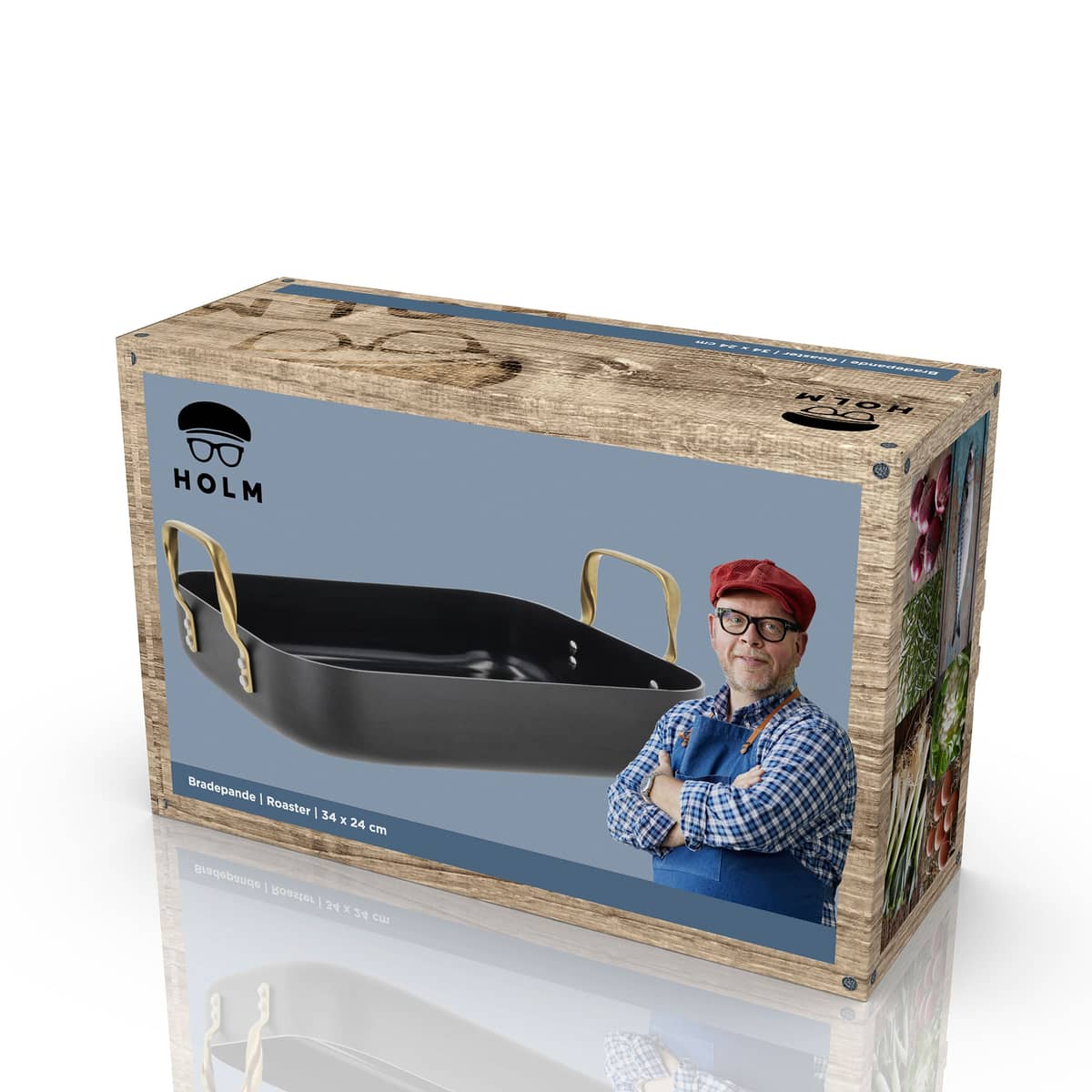 Holm Brasserie bageform 34 x 26 x 8 cm, sort
