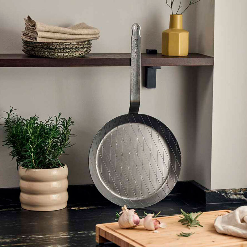 Forge stegepande/grillpande 28 cm, kulstofstål