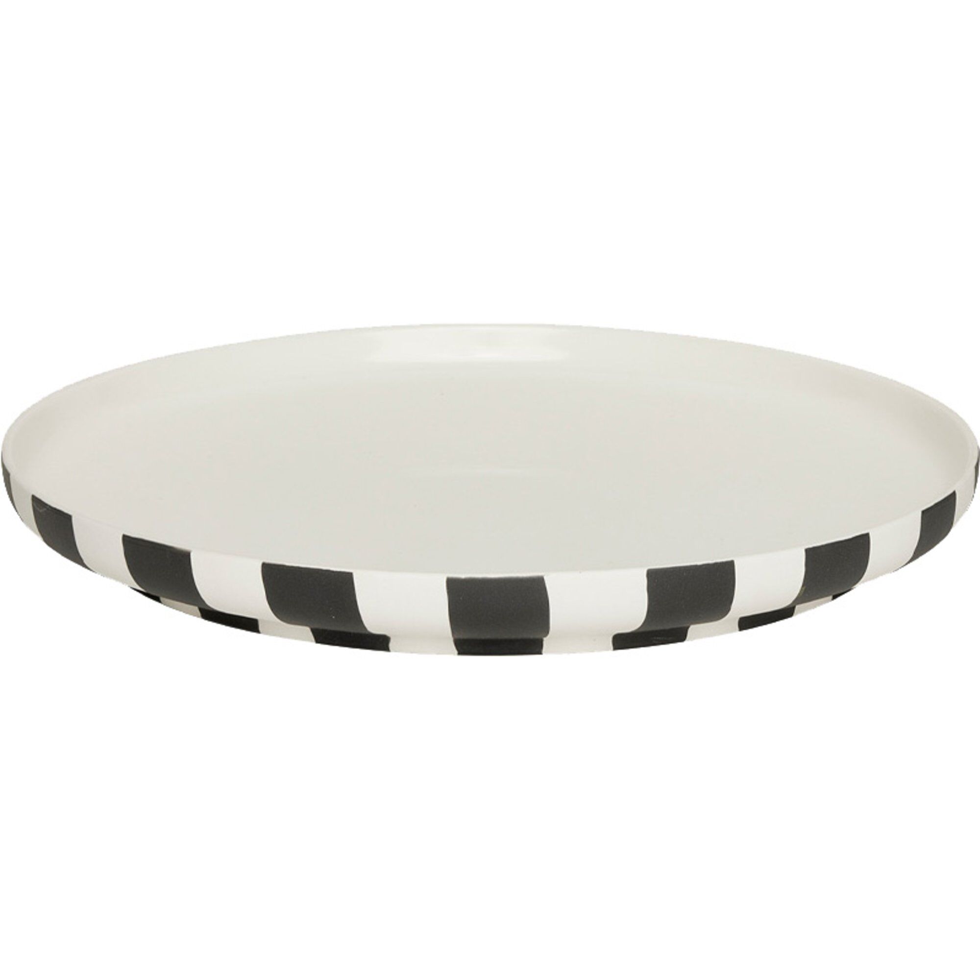 OYOY Toppu tallerken Ø26,5 cm Black-white