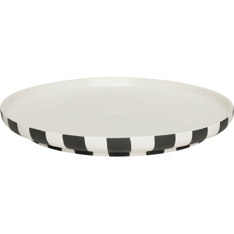 Toppu lautanen 26,5 cm, valkoinen/musta