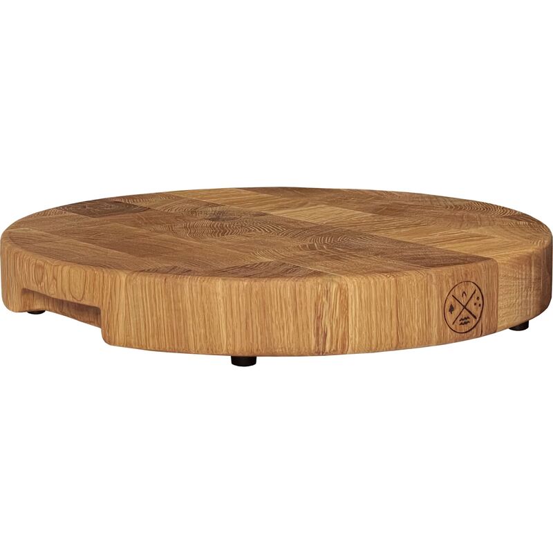 Rundt skærebræt 30 cm, naturolieret eg