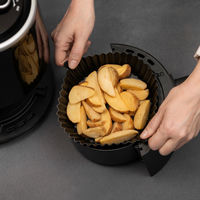 Silikonform till airfryer 18,5x14,5 cm, svart