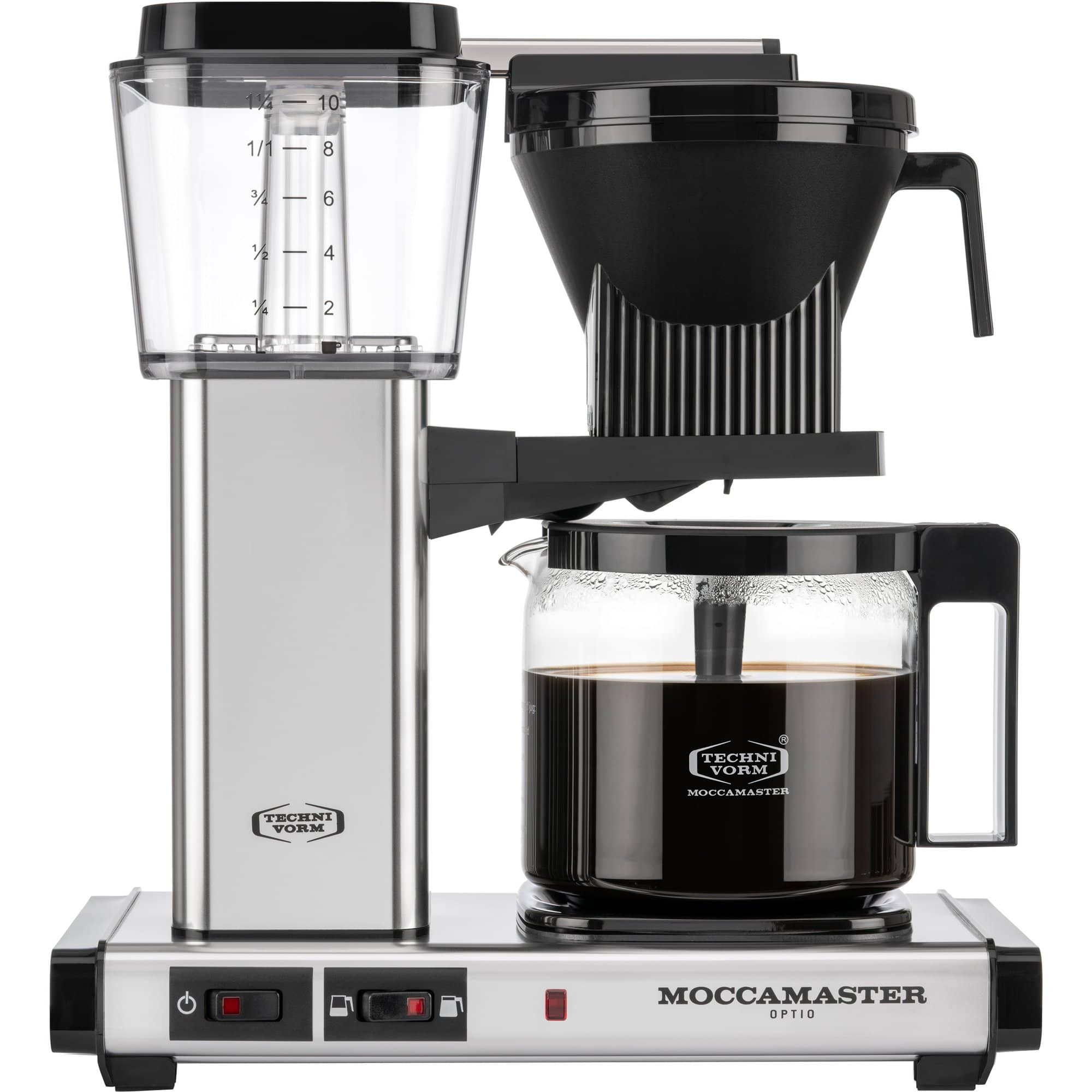 Optio kaffemaskine 1,25 liter, Polished Silver