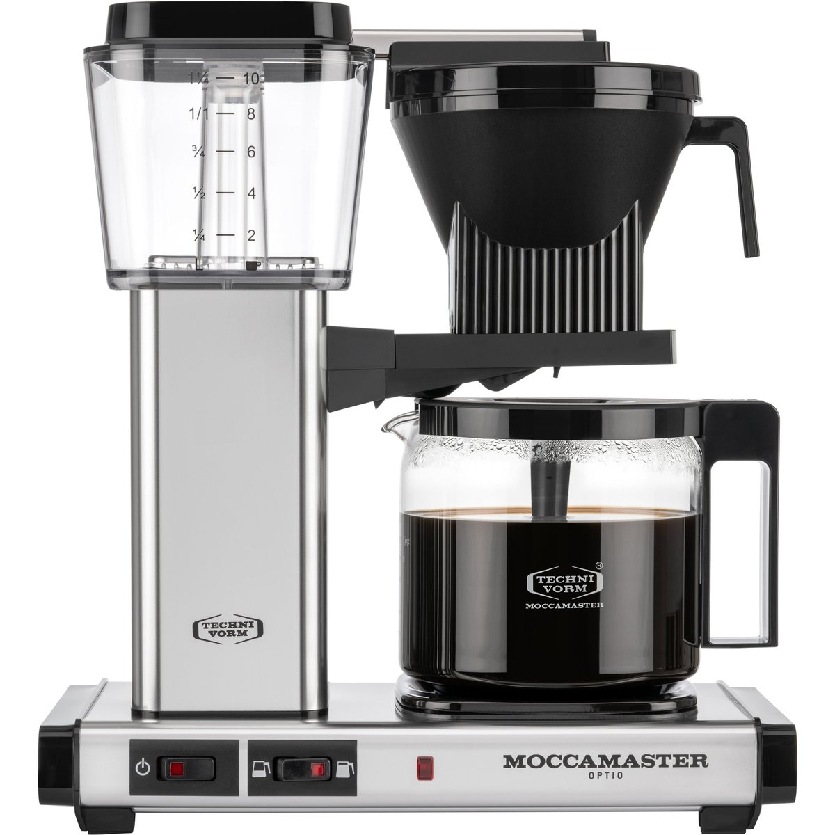 Optio kaffemaskine 1,25 liter, Polished Silver