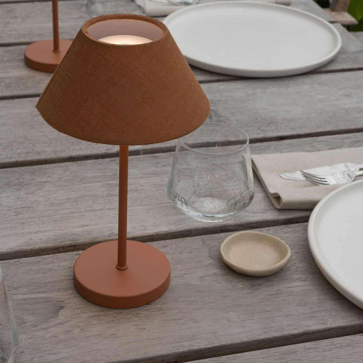 Teya Portabel bordlampe, terracotta