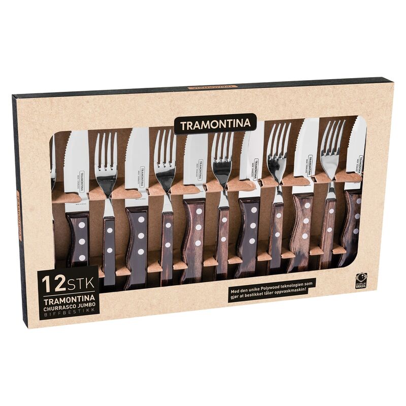 Jumbo-biffbestikk 12 deler