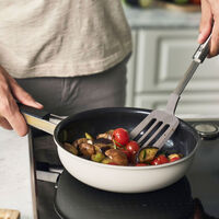 Pure stekpanna 28 cm, rostfritt stål, elfenbensvit