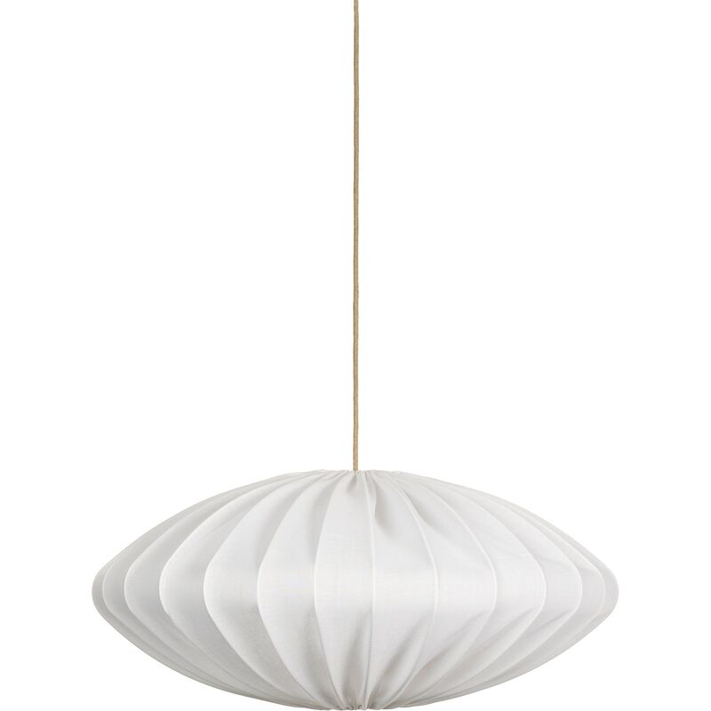 Ellipse loftslampe, 80 cm, hør, hvid