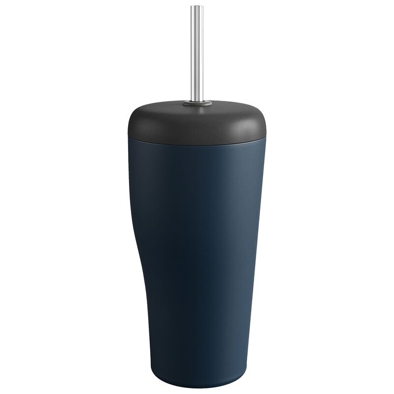 termoskopp + sugrör, blå