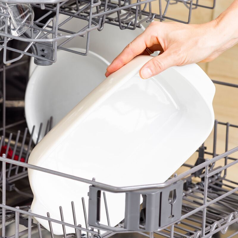 Ovnsform med lokk 39x23,5x7,5 cm, creme