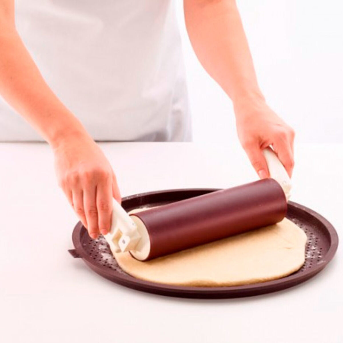 Hullet rund pizzamåtte, silikone