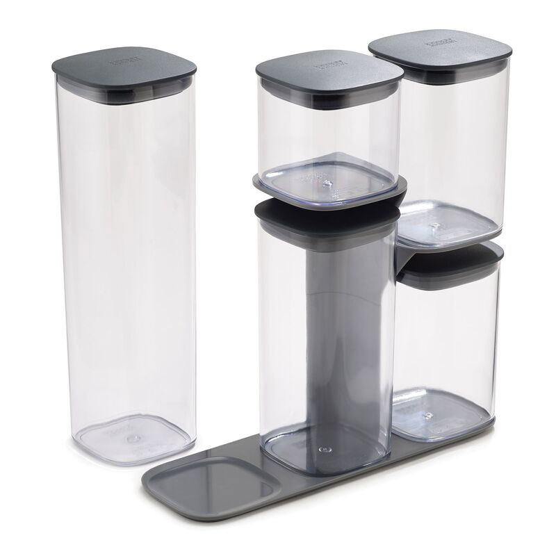 förvaringsset 5 delar, grå