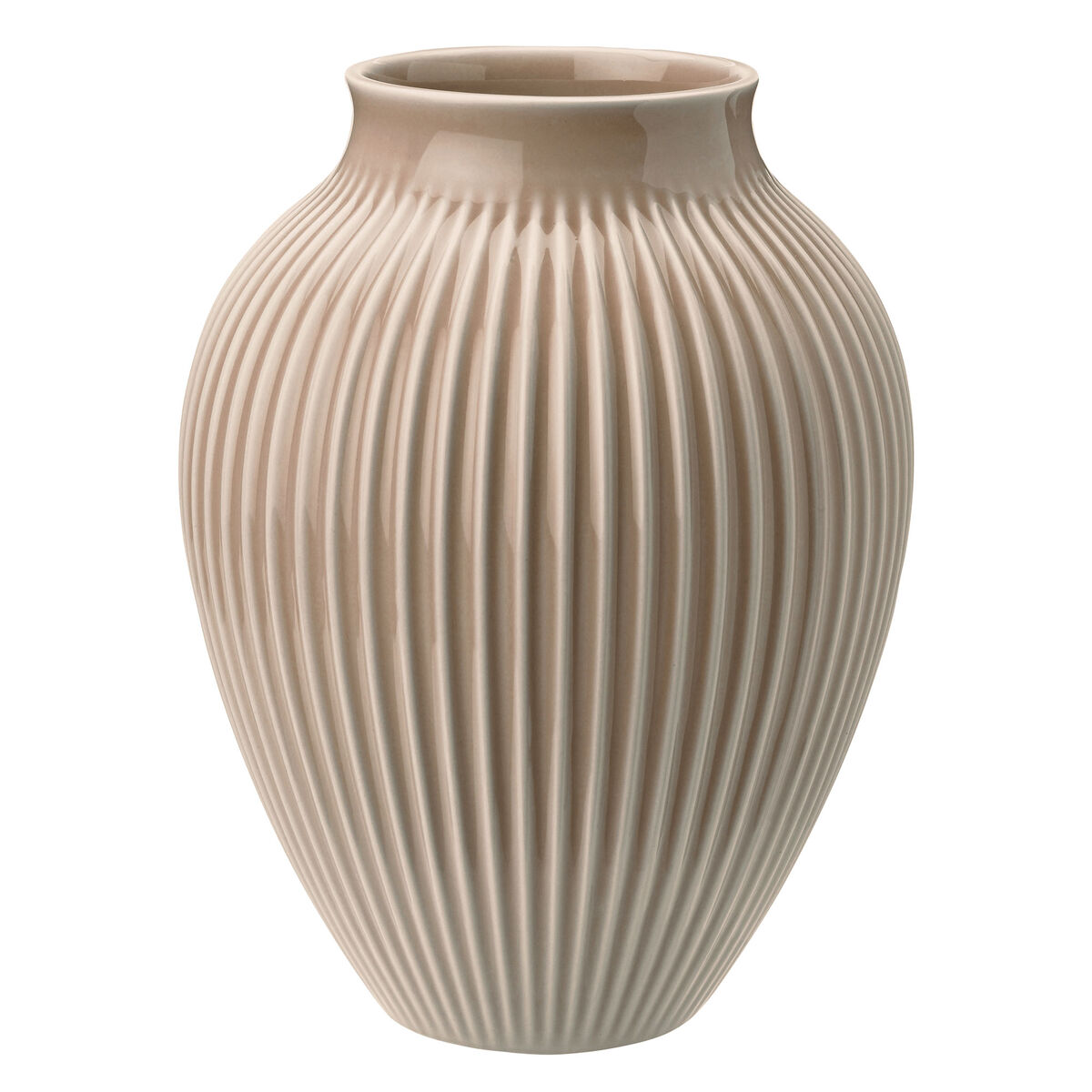 Knabstrup Ripple Mat Vase 27 cm, lys rosa