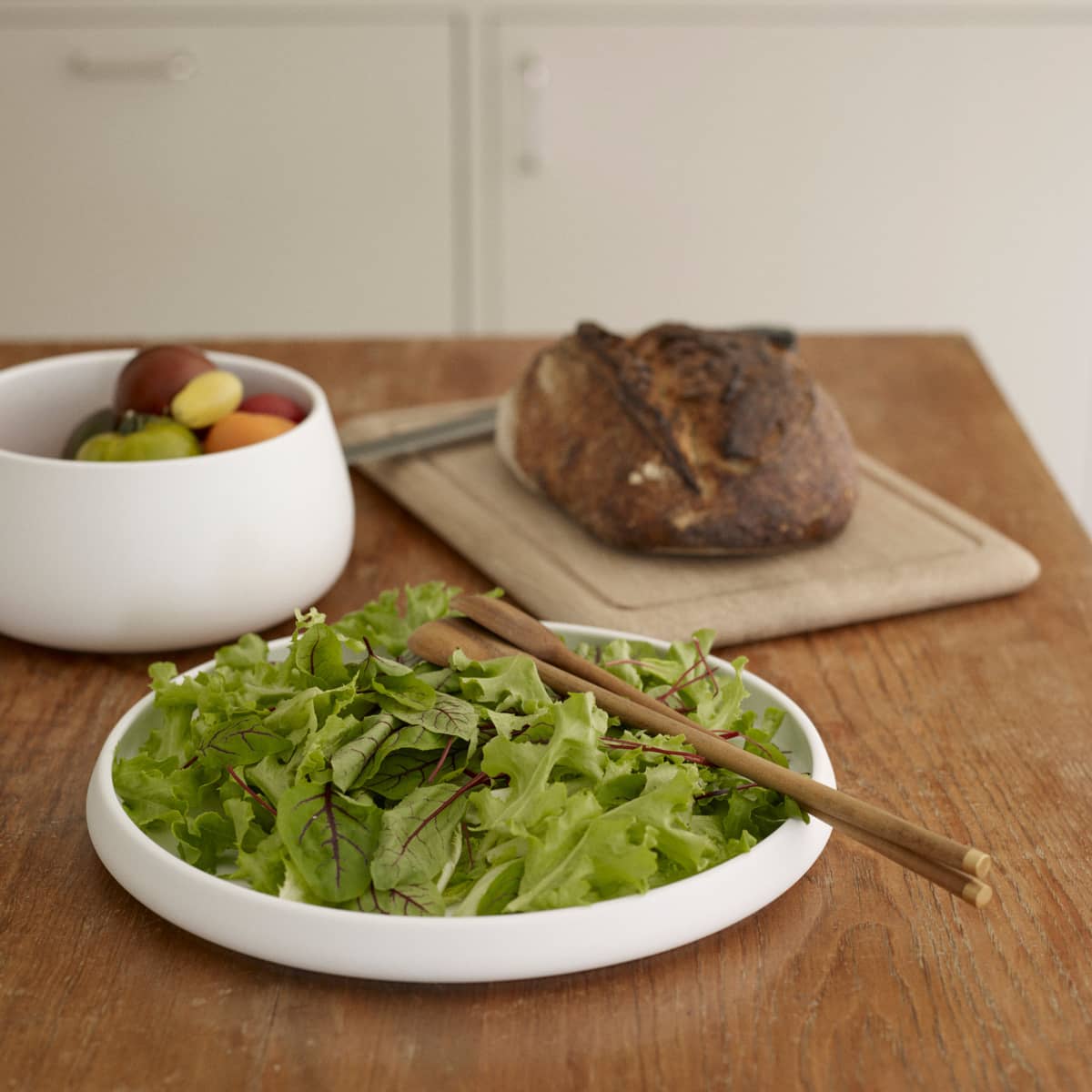 Edge salatbestik i teak