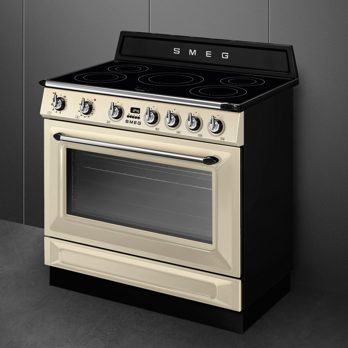 Smeg TR90IPP Victoria induktionsspis med pyrolys 90 cm, crème