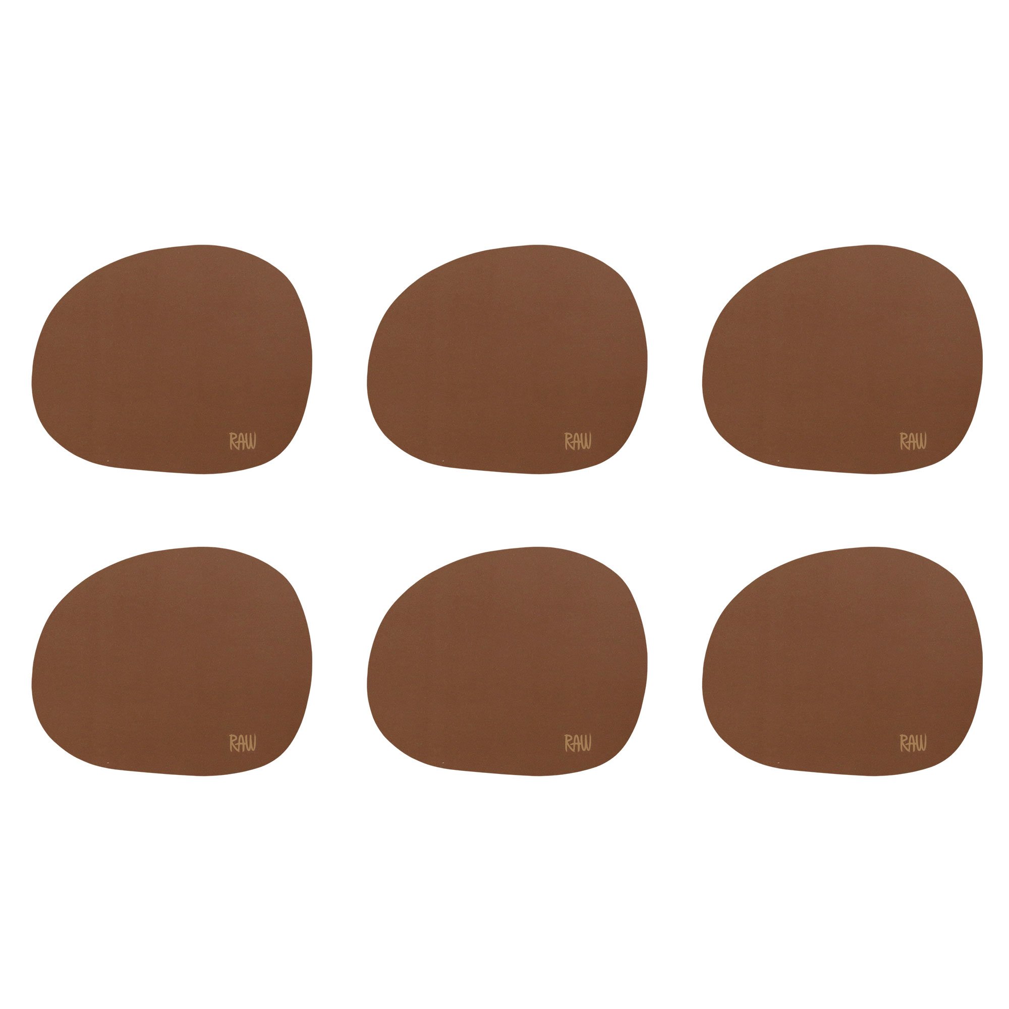 Produktfoto för Aida - Raw Organic Glasunderlägg 6-pack Mocca
