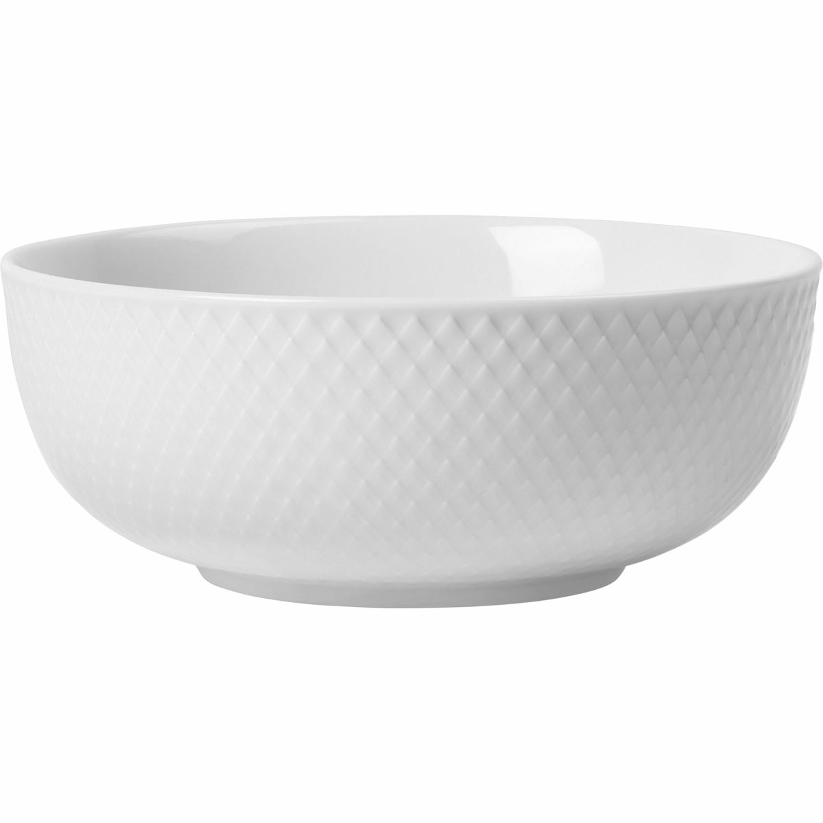 Rhombe skål Ø15.5 cm, hvid