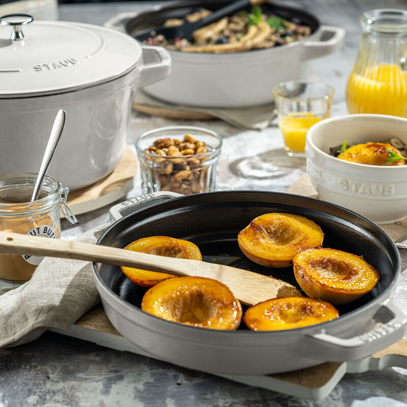 Grytesett i støpejern 24 cm, White Truffle