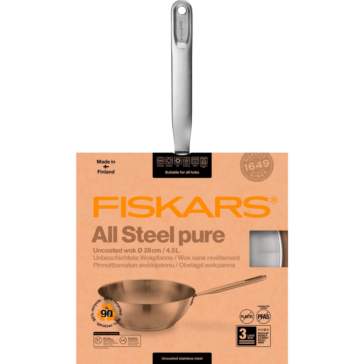 All Steel Pure wokpanna, 28 cm
