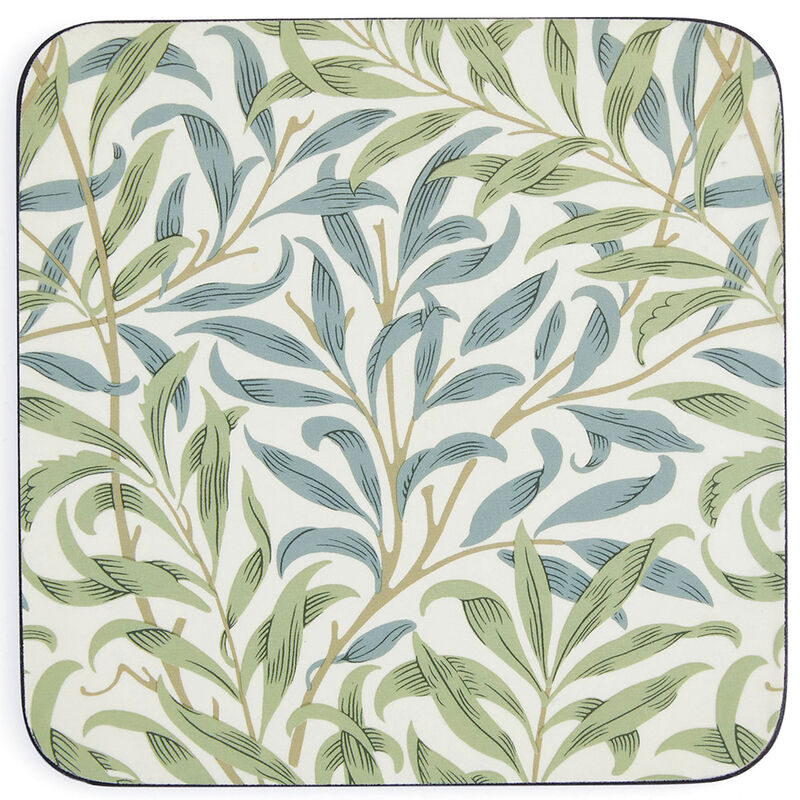 Spode Morris & Co Willow Bough glasunderlägg 6-pack, blå/grön