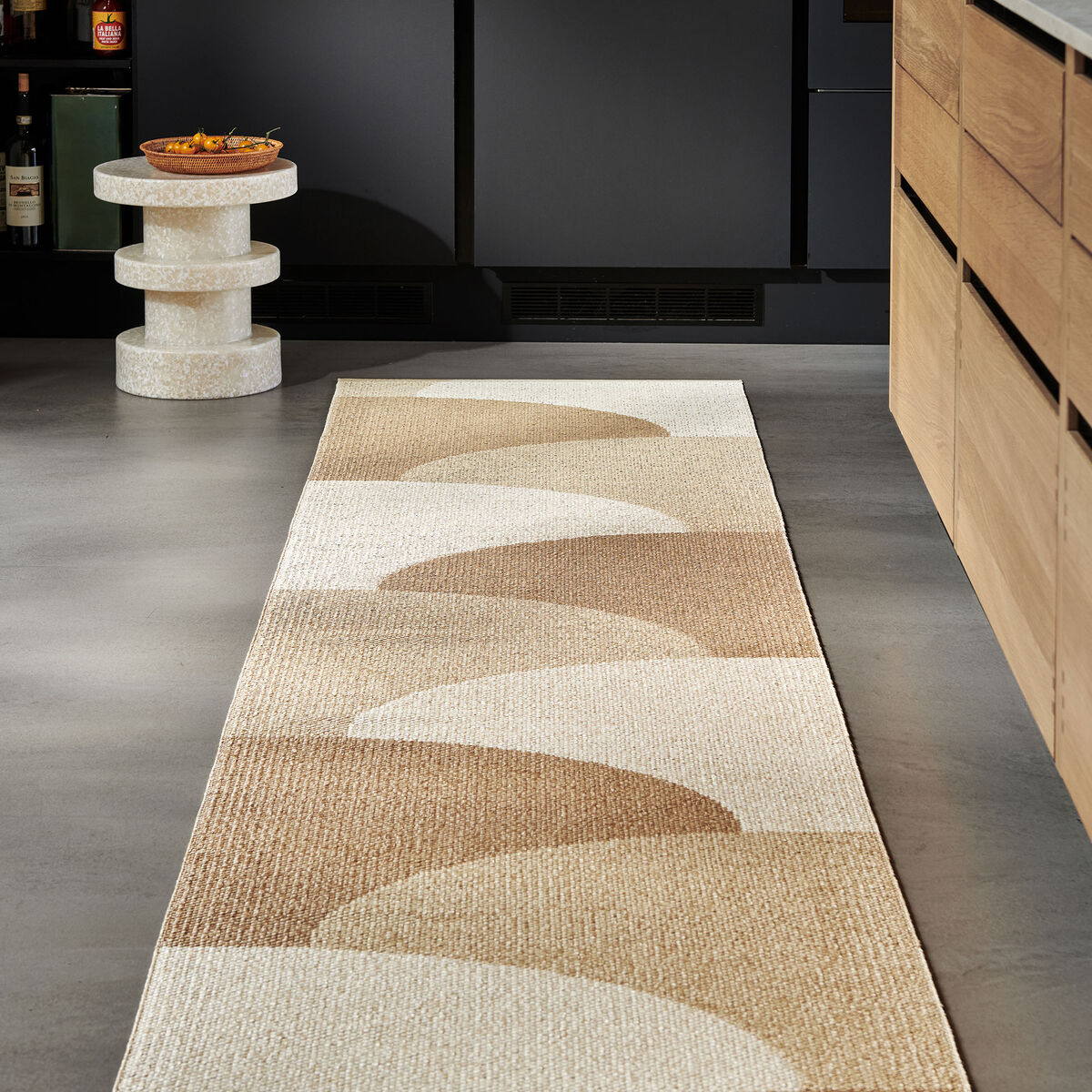 Pappelina Hill matta 70 × 360 cm, vanilla/beige/cream