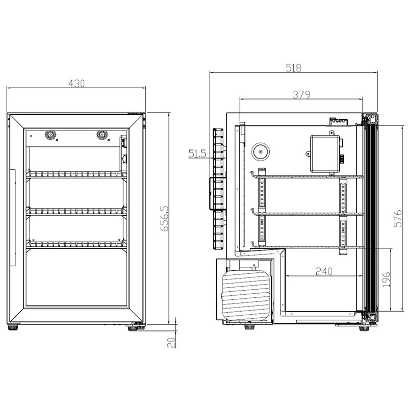 Outdoor Collection fristående ölkylskåp 63 liter, svart