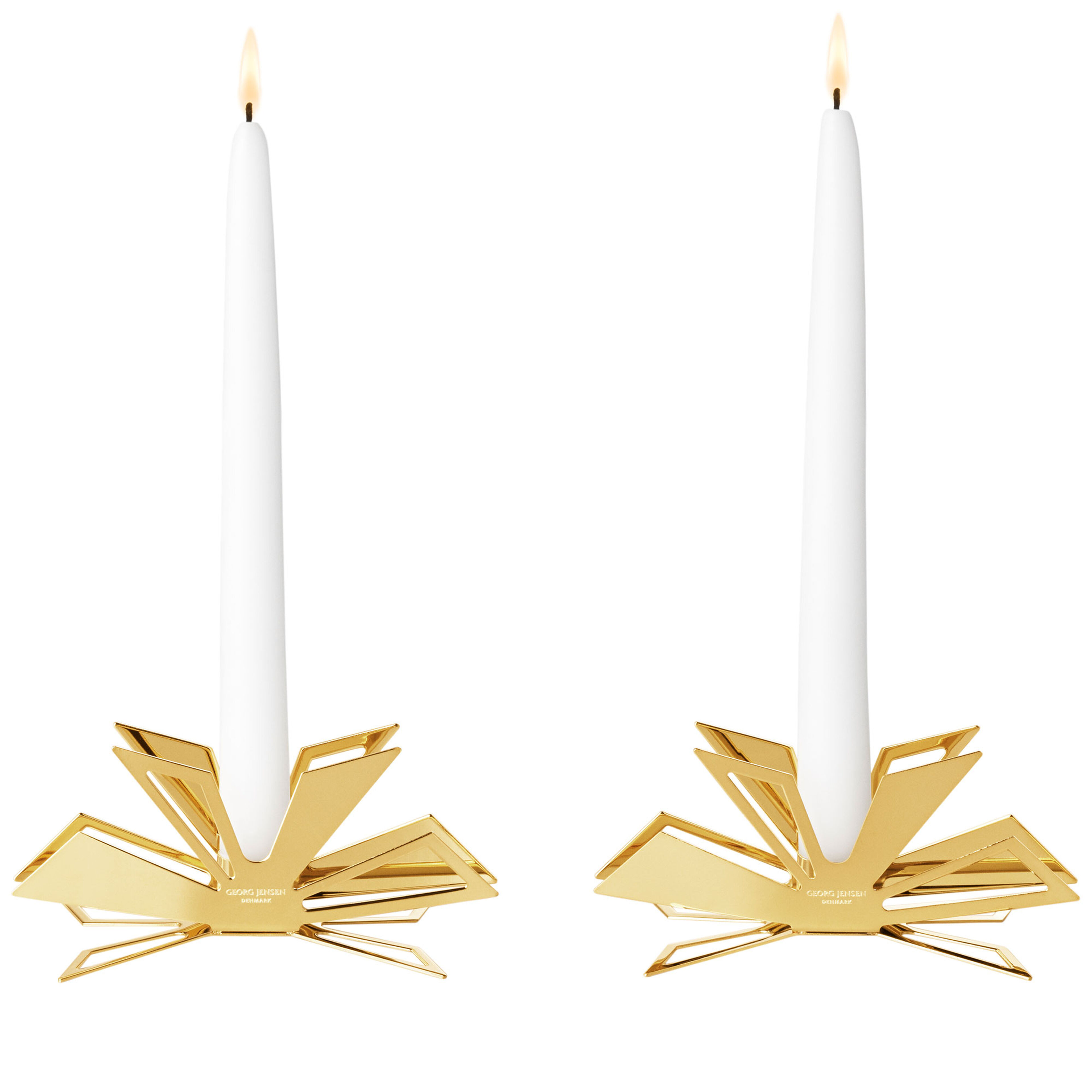 Georg Jensen CC 2025 Taper lysestake 18K-belagt 2-pakning