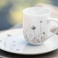 Linen krus 35 cl, hørblomst