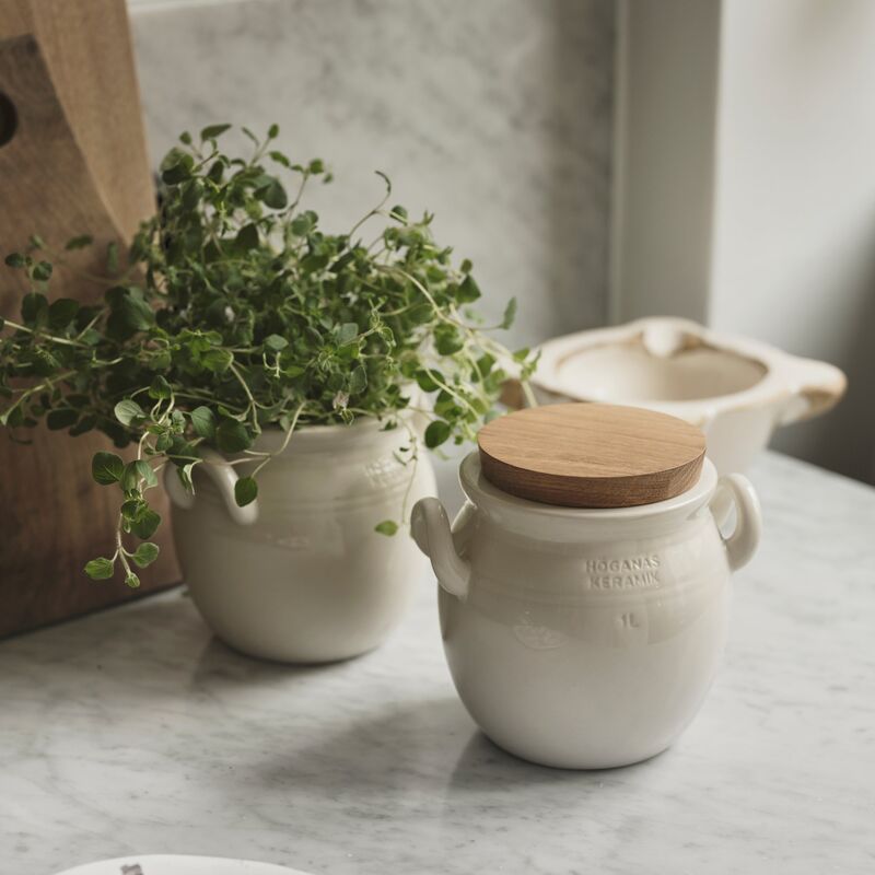 Krus, 1 liter, stentøj, sand