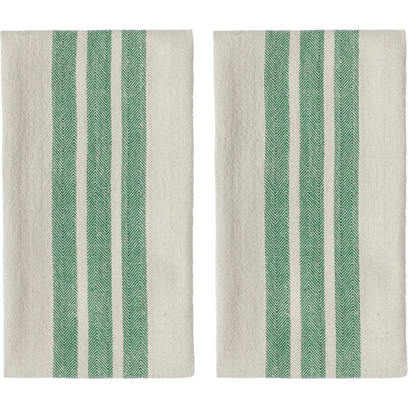 Linu kjøkkenhåndkle, grønn, 2 stk