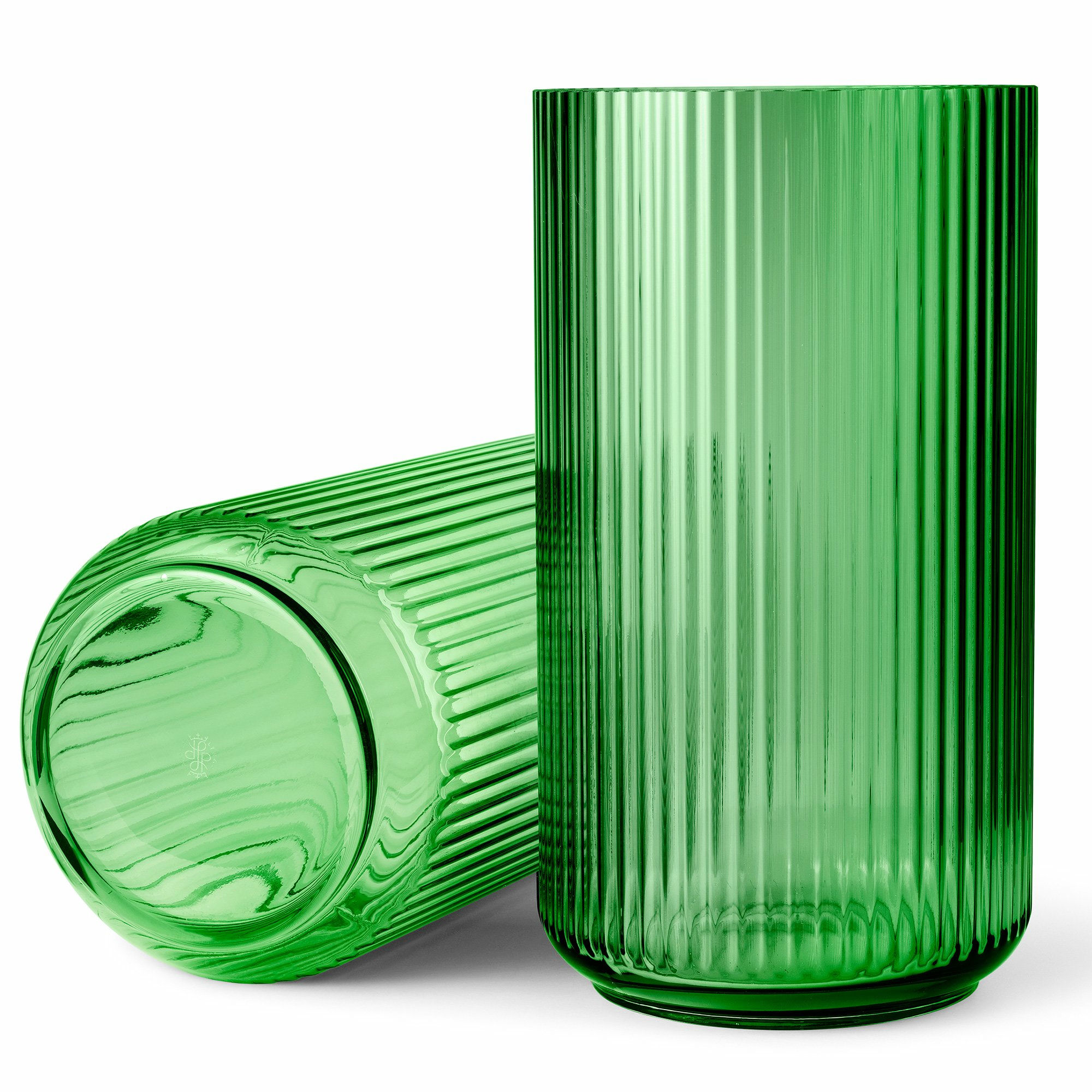 Lyngbyvasen 38 cm, glas – grøn