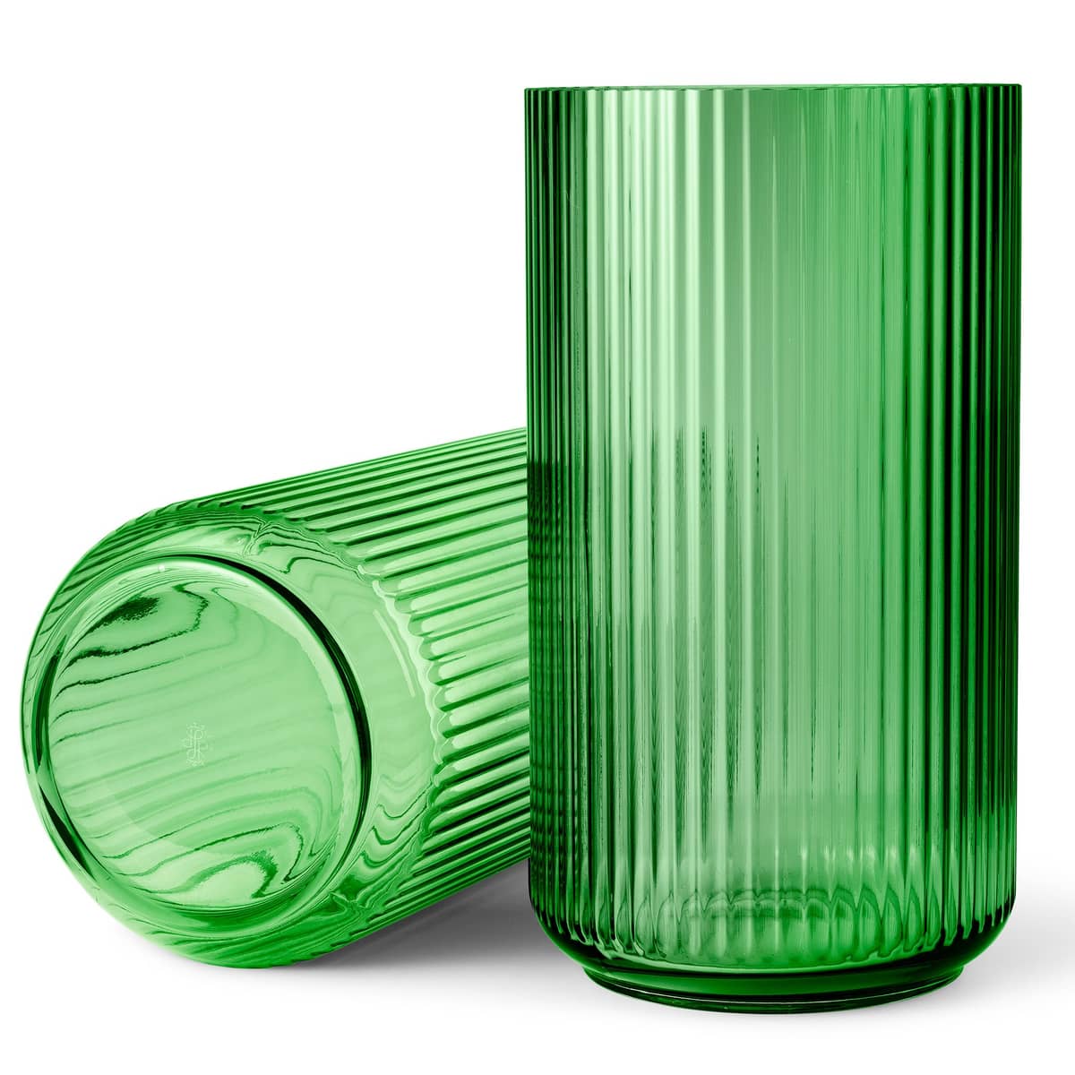 Lyngbyvasen 31 cm, glass - grønn