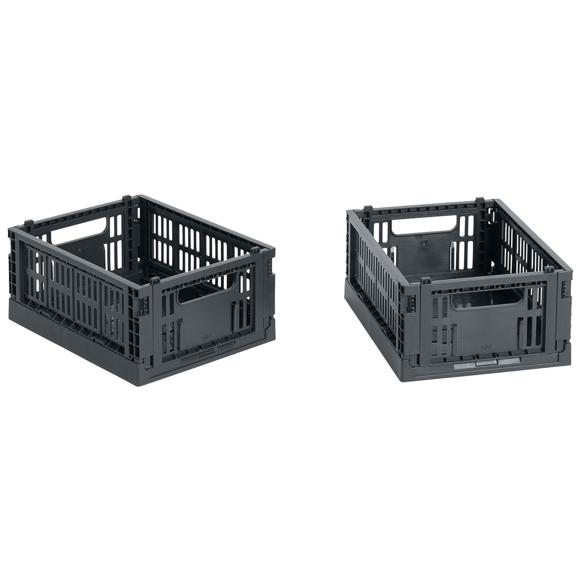 HAY Colour Crate Mini förvaringslåda 2-pack, charcoal