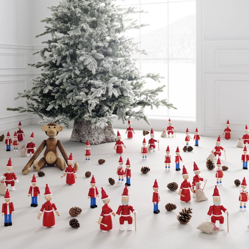 Julemand og Nissemor, rød/hvid