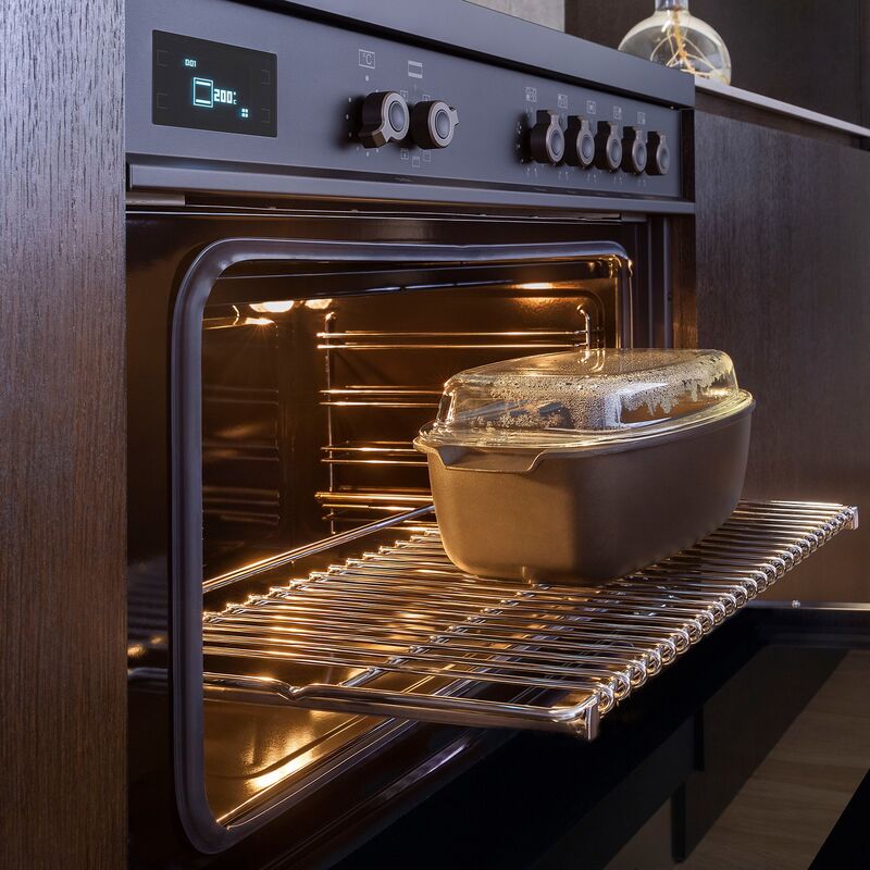 PRO95I1ECAT Professional induktionsspis med singelugn 90 cm, matt svart