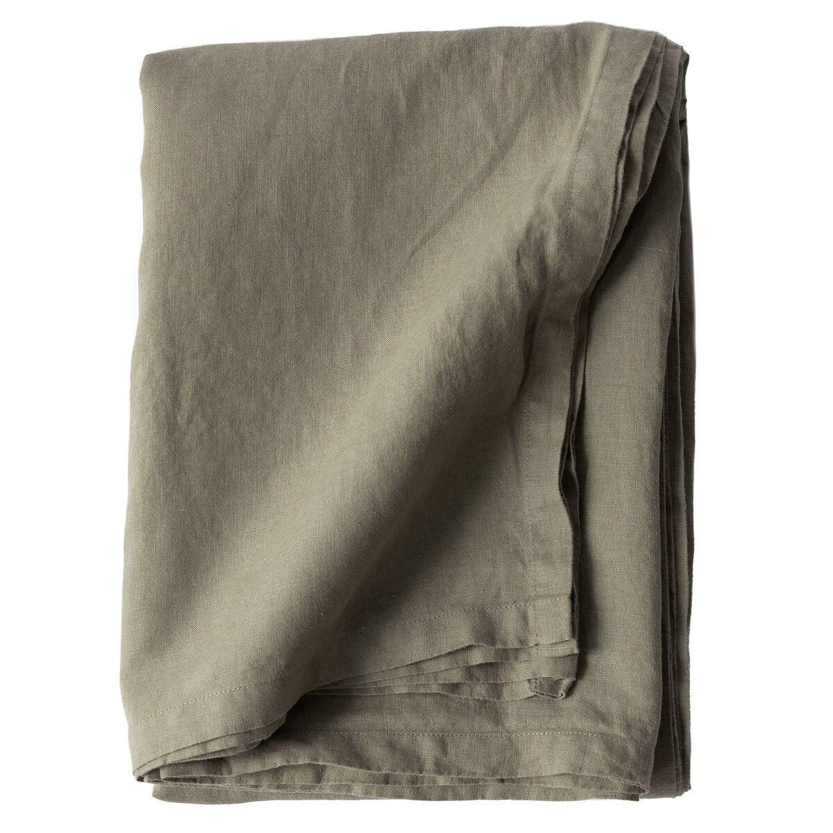 Dug i hør 145 x 270 cm, olive
