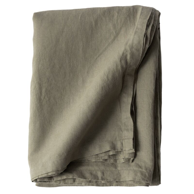Pellavainen pöytäliina 145x270 cm, olive
