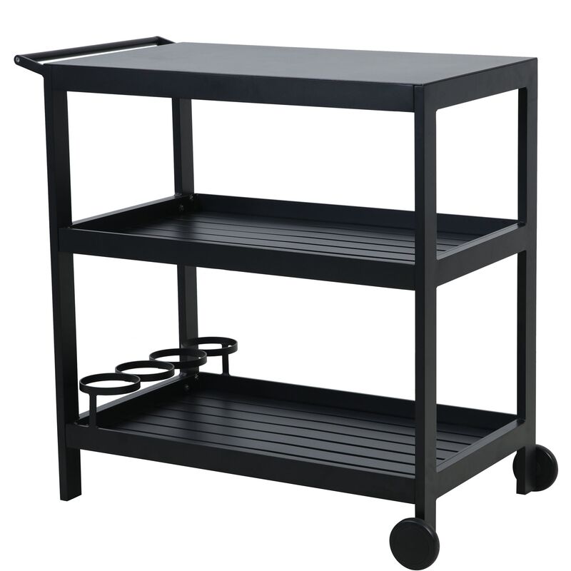 Sidobord med hjul till utekök 92,5 x 54 cm