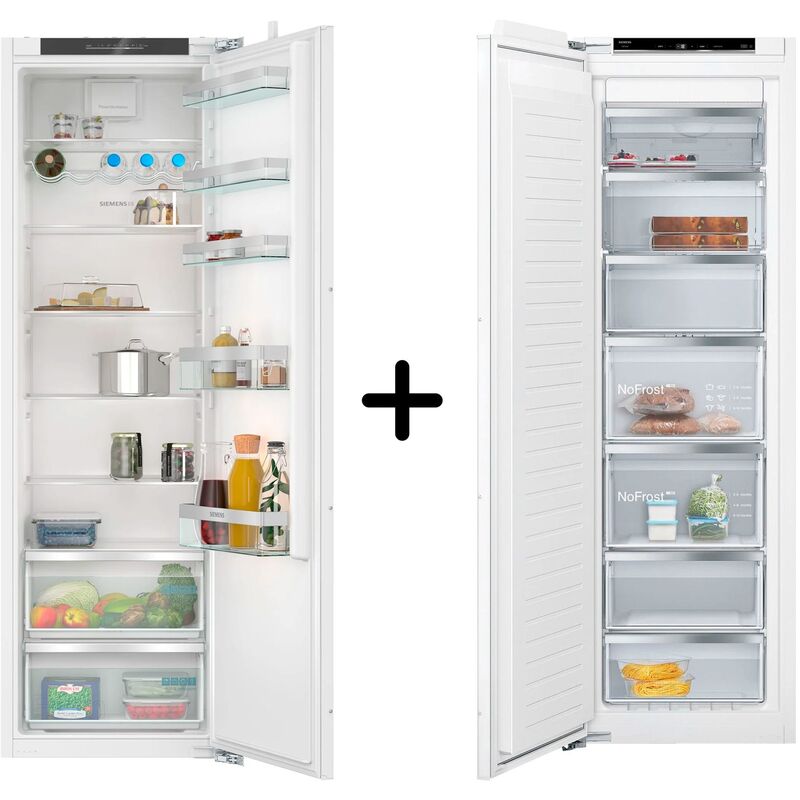 iQ300 KI81RVFE0 Kylskåp + GI81NVEE0 Frys, integrerad