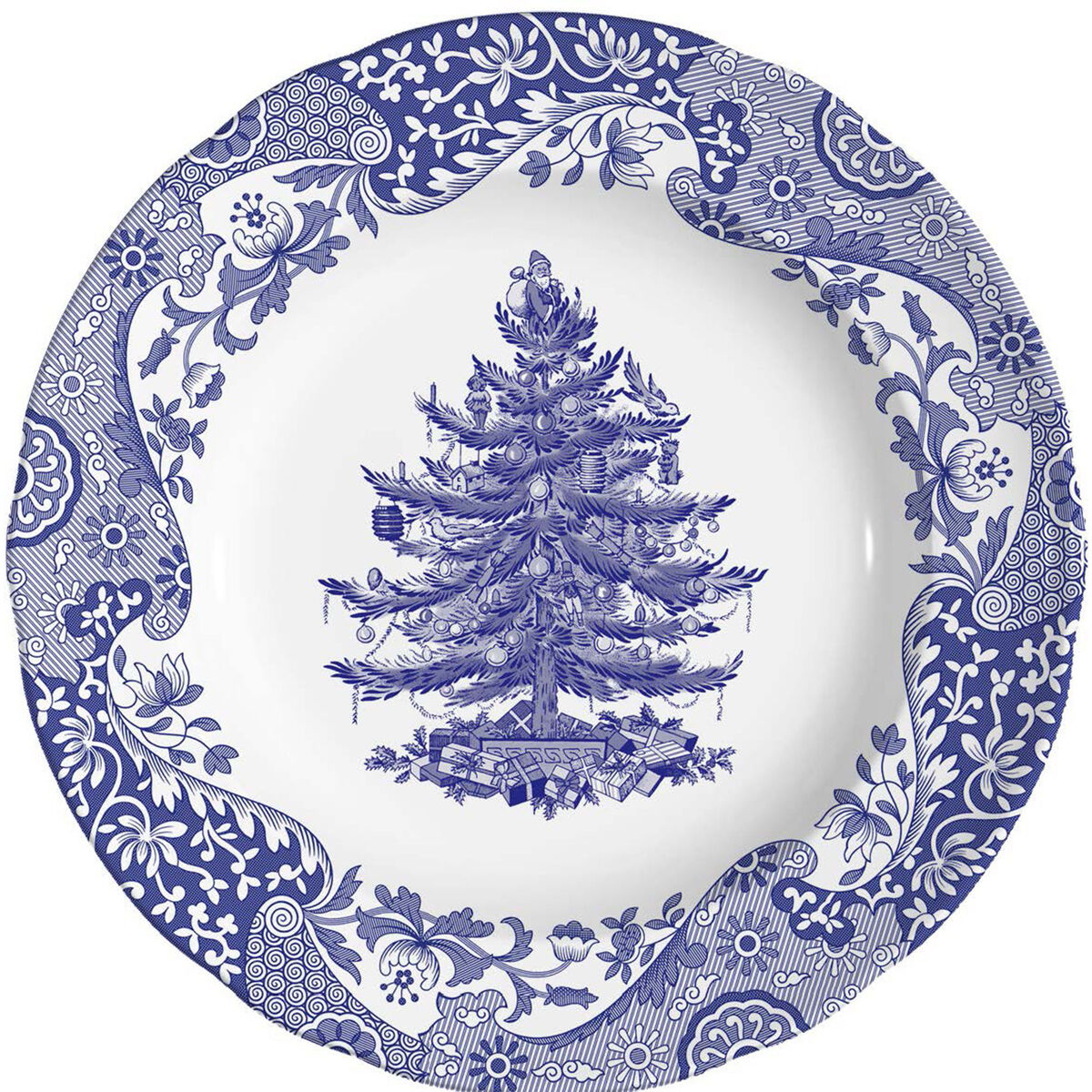 Spode Blue Italian Christmas Tree Tallrik 20 cm