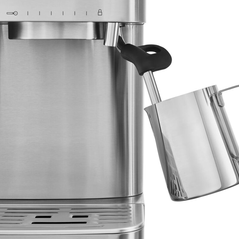 Espressomaskin med kaffekvarn, stainless steel
