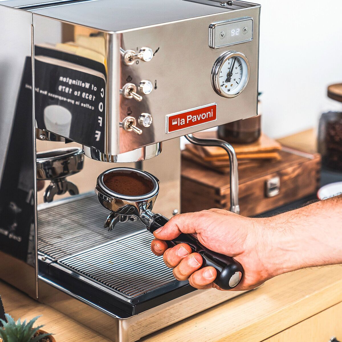 Casa Bar PID espressomaskin, rostfritt stål