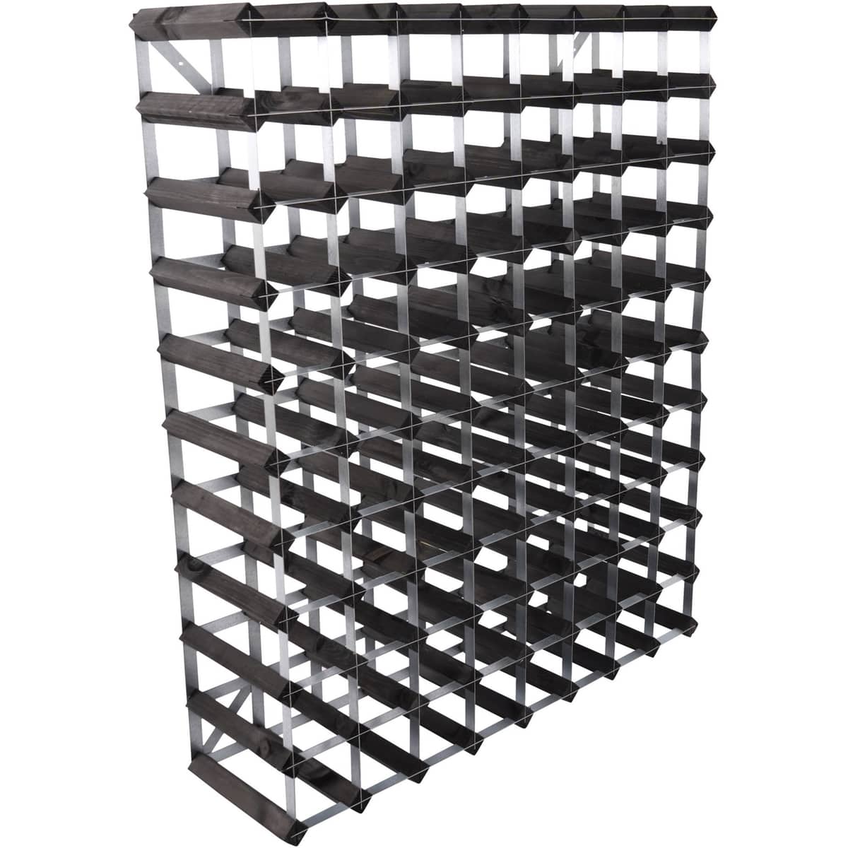 Vinställ Påbyggnadsbart 90 Flaskor Black Ash