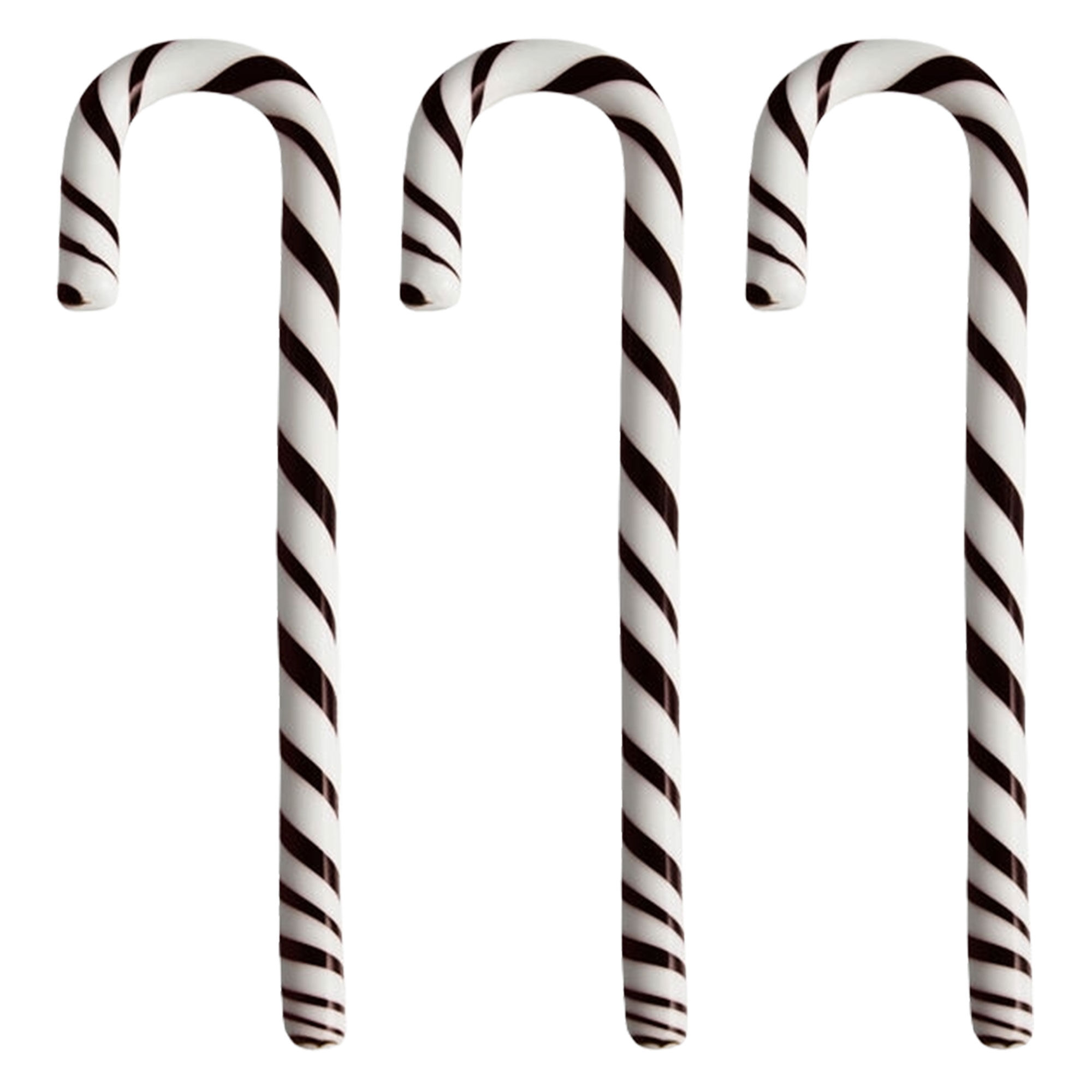 Kosta Boda Polka glasdekoration 170 cm 3-pak, hvid/sort