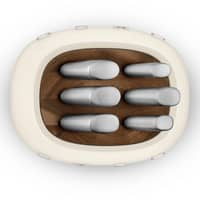 Knivblok med knive 6 stk., creme