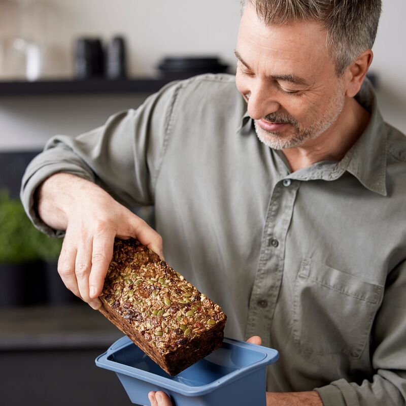 Pecan brødform, 26x11x8 cm, indigo